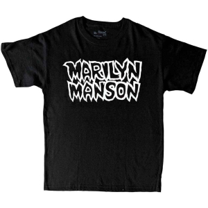 Marilyn Manson - Classic Logo Boys T-Shirt Bl ryhmässä MERCHANDISE / Merch / Hårdrock @ Bengans Skivbutik AB (5548758r)