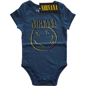 Nirvana - Happy Face Toddler Navy Babygrow ryhmässä MERCHANDISE / Merch / Pop-Rock @ Bengans Skivbutik AB (5548766r)