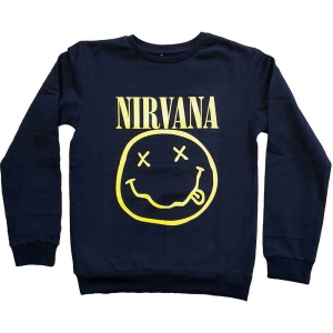 Nirvana - Happy Face Boys Blue Sweatshirt ryhmässä MERCHANDISE / Merch / Pop-Rock @ Bengans Skivbutik AB (5548767r)