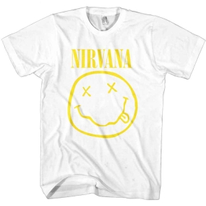 Nirvana - Happy Face Boys T-Shirt Wht ryhmässä MERCHANDISE / Merch / Pop-Rock @ Bengans Skivbutik AB (5548774r)