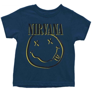 Nirvana - Happy Face Toddler T-Shirt Navy ryhmässä MERCHANDISE / Merch / Pop-Rock @ Bengans Skivbutik AB (5548777r)