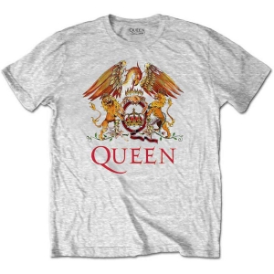 Queen - Classic Crest Boys T-Shirt Heather ryhmässä MERCHANDISE / Merch / Pop-Rock @ Bengans Skivbutik AB (5548803r)