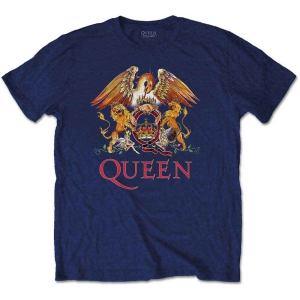 Queen - Classic Crest Boys T-Shirt Navy ryhmässä MERCHANDISE / Merch / Pop-Rock @ Bengans Skivbutik AB (5548804r)