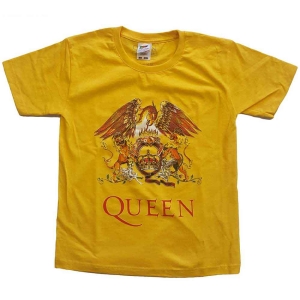 Queen - Classic Crest Boys T-Shirt Yell ryhmässä MERCHANDISE / Merch / Pop-Rock @ Bengans Skivbutik AB (5548805r)