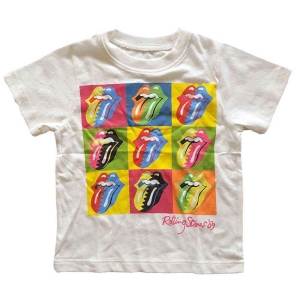 Rolling Stones - Two-Tone Tongues Toddler T-Shirt Wht ryhmässä MERCHANDISE / Merch / Pop-Rock @ Bengans Skivbutik AB (5548829r)