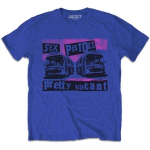 Sex Pistols - Pretty Vacant Coaches Boys T-Shirt Blue ryhmässä MERCHANDISE / Merch / Punk @ Bengans Skivbutik AB (5548852r)