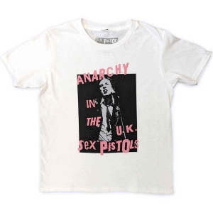 Sex Pistols - Anarchy In The Uk Boys T-Shirt Wht ryhmässä MERCHANDISE / Merch / Punk @ Bengans Skivbutik AB (5548853r)