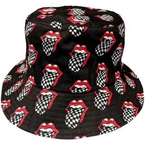 Rolling Stones - Checker Tongue Pattern Char Bucket Hat ryhmässä MERCHANDISE / Merch / Pop-Rock @ Bengans Skivbutik AB (5550278r)