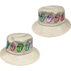 Rolling Stones - Multi Tongue Pattern Natrl Bucket Hat ryhmässä MERCHANDISE / Merch / Pop-Rock @ Bengans Skivbutik AB (5550280r)