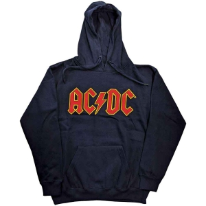 Ac/Dc - Logo Uni Navy Hoodie ryhmässä MERCHANDISE / Hupparit / Hårdrock @ Bengans Skivbutik AB (5550912r)