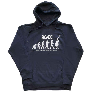 Ac/Dc - Evolution Of Rock Uni Navy Hoodie ryhmässä MERCHANDISE / Hupparit / Hårdrock @ Bengans Skivbutik AB (5550916r)