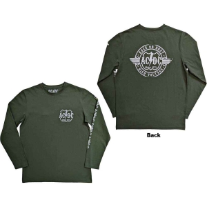 Ac/Dc - Rock Or Bust Uni Green Long Sleeve Ts ryhmässä MERCHANDISE / Hupparit / Hårdrock @ Bengans Skivbutik AB (5550917r)