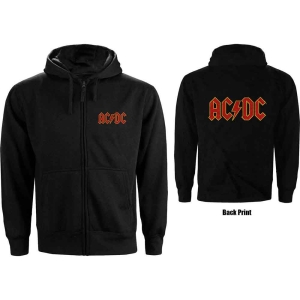 Ac/Dc - Logo Backprint Lady Bl Zip Hoodie ryhmässä MERCHANDISE / Hupparit / Hårdrock @ Bengans Skivbutik AB (5550920r)