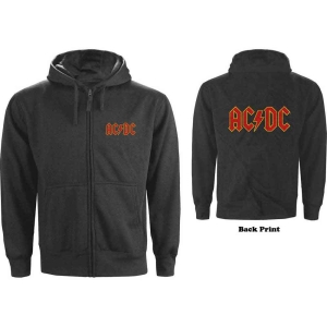 Ac/Dc - Logo Backprint Uni Char Zip Hoodie ryhmässä MERCHANDISE / Hupparit / Hårdrock @ Bengans Skivbutik AB (5550922r)