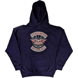 Aerosmith - Boston Pride Uni Navy Hoodie ryhmässä MERCHANDISE / Hupparit / Hårdrock @ Bengans Skivbutik AB (5551287r)