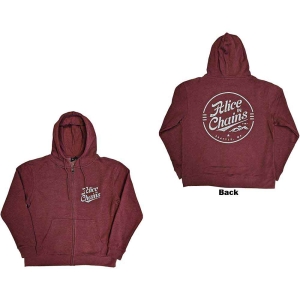 Alice In Chains - Circle Emblem Uni Maroon Zip Hoodie ryhmässä MERCHANDISE / Hupparit / Pop-Rock @ Bengans Skivbutik AB (5551293r)