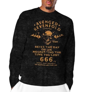 Avenged Sevenfold - Sieze The Day Uni Bl Dip-Dye L/S ryhmässä MERCHANDISE / Hupparit / Hårdrock @ Bengans Skivbutik AB (5551304r)