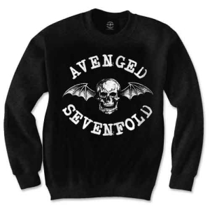 Avenged Sevenfold - Classic Deathbat Uni Bl Sweatshirt ryhmässä MERCHANDISE / Hupparit / Hårdrock @ Bengans Skivbutik AB (5551305r)