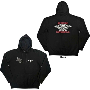 Avenged Sevenfold - Dead Head Uni Bl Zip Hoodie ryhmässä MERCHANDISE / Hupparit / Hårdrock @ Bengans Skivbutik AB (5551306r)