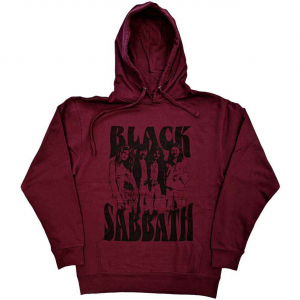 Black Sabbath - Band And Logo Uni Maroon Hoodie ryhmässä Övrigt / @ Bengans Skivbutik AB (5552136r)