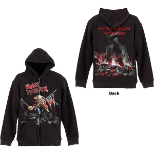 Iron Maiden - Scuffed Trooper Uni Bl Zip Hoodie ryhmässä MERCHANDISE / Hupparit / Hårdrock @ Bengans Skivbutik AB (5552893r)