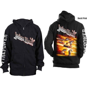 Judas Priest - Firepower Uni Bl Zip Hoodie ryhmässä MERCHANDISE / Hupparit / Hårdrock @ Bengans Skivbutik AB (5552908r)