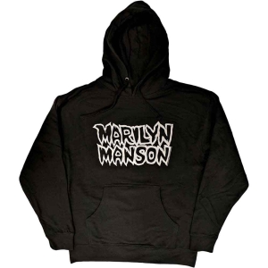 Marilyn Manson - Classic Logo Uni Bl Hoodie ryhmässä MERCHANDISE / Hupparit / Hårdrock @ Bengans Skivbutik AB (5553234r)