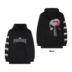 Marvel Comics - Punisher Stamp Uni Bl Hoodie ryhmässä MERCHANDISE / Hupparit / Film-Musikal @ Bengans Skivbutik AB (5553243r)