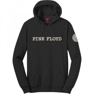 Pink Floyd - Logo & Prism Applique Bl Hoodie ryhmässä MERCHANDISE / Hupparit / Pop-Rock @ Bengans Skivbutik AB (5553927r)