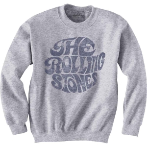 Rolling Stones - Vtge 70S Logo Uni Grey Sweatshirt ryhmässä MERCHANDISE / Hupparit / Pop-Rock @ Bengans Skivbutik AB (5554365)