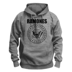 Ramones - Presidential Seal Uni Grey Hoodie ryhmässä MERCHANDISE / Hupparit / Punk @ Bengans Skivbutik AB (5554657r)