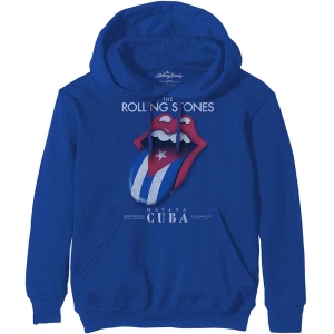 Rolling Stones - Havana Cuba Uni Blue Hoodie ryhmässä MERCHANDISE / Hupparit / Pop-Rock @ Bengans Skivbutik AB (5554679r)