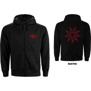 Slipknot - 9-Point Star B-Print Lady Bl Zip Hoodie ryhmässä MERCHANDISE / Hupparit / Hårdrock @ Bengans Skivbutik AB (5554715r)