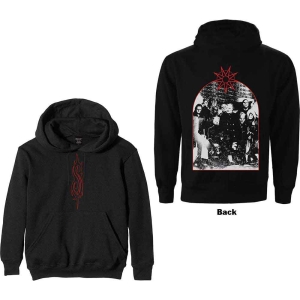 Slipknot - Arched Group Photo Uni Bl Hoodie ryhmässä MERCHANDISE / Hupparit / Hårdrock @ Bengans Skivbutik AB (5554725r)