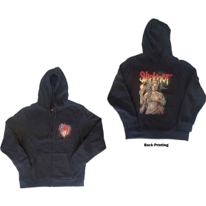 Slipknot - Burn Me Away Dark Grey Zip Hoodie ryhmässä MERCHANDISE / Hupparit / Hårdrock @ Bengans Skivbutik AB (5554728r)