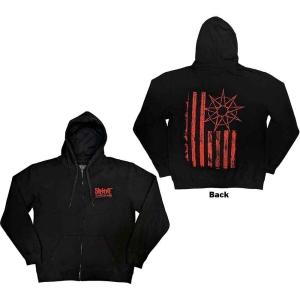 Slipknot - 9-Point Flag Uni Bl Zip Hoodie ryhmässä MERCHANDISE / Hupparit / Hårdrock @ Bengans Skivbutik AB (5554729r)