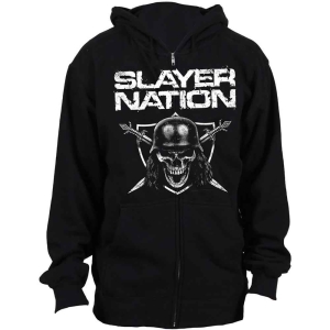 Slayer - Slayer Nation Uni Bl Zip Hoodie ryhmässä MERCHANDISE / Hupparit / Hårdrock @ Bengans Skivbutik AB (5554731r)