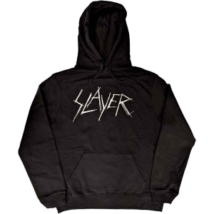 Slayer - Scratchy Logo Uni Bl Hoodie ryhmässä MERCHANDISE / Hupparit / Hårdrock @ Bengans Skivbutik AB (5554735r)