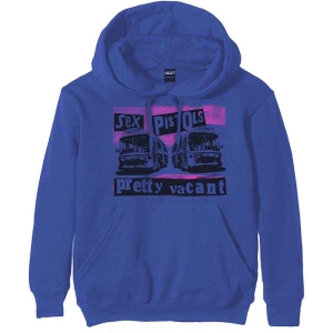 Sex Pistols - Pretty Vacant Coaches Blue Hoodie ryhmässä MERCHANDISE / Hupparit / Punk @ Bengans Skivbutik AB (5554749r)