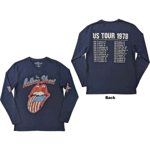 Rolling Stones - Us Tour 78 Uni Navy Longsleeve ryhmässä MERCHANDISE / T-paita / Pop-Rock @ Bengans Skivbutik AB (5554903r)