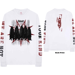 Slipknot - Shrouded Group Uni Wht Longsleeve ryhmässä MERCHANDISE / T-paita / Hårdrock @ Bengans Skivbutik AB (5554913r)