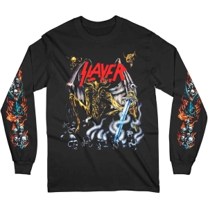 Slayer - Airbrush Demon Uni Bl Longsleeve ryhmässä MERCHANDISE / T-paita / Hårdrock @ Bengans Skivbutik AB (5554919r)