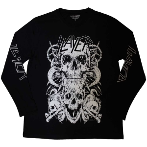 Slayer - White Skulls Uni Bl Longsleeve ryhmässä MERCHANDISE / T-paita / Hårdrock @ Bengans Skivbutik AB (5554920r)