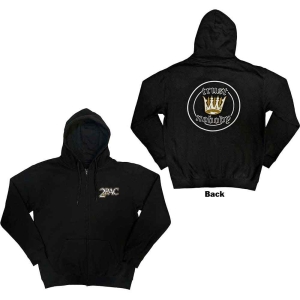 Tupac - Crown Seal Uni Bl Zip Hoodie ryhmässä MERCHANDISE / Hupparit / Hip Hop-Rap @ Bengans Skivbutik AB (5555309r)