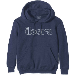 The Doors - Logo Uni Navy Hoodie ryhmässä MERCHANDISE / Hupparit / Pop-Rock @ Bengans Skivbutik AB (5555348r)