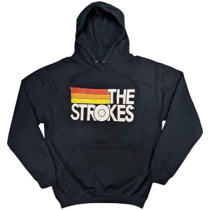 Strokes - Logo & Stripes Uni Navy Hoodie ryhmässä MERCHANDISE / Hupparit / Pop-Rock @ Bengans Skivbutik AB (5555363r)