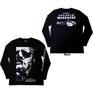 Texas Chainsaw Massacre - Leather Face Uni Bl Longsleeve ryhmässä MERCHANDISE / T-paita / Hårdrock @ Bengans Skivbutik AB (5555504r)