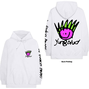 Yungblud - Face Uni Wht Hoodie ryhmässä MERCHANDISE / Hupparit / Pop-Rock @ Bengans Skivbutik AB (5555608r)