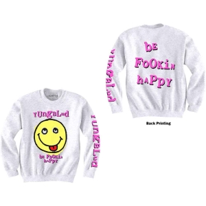 Yungblud - Raver Smile Uni Wht Sweatshirt ryhmässä MERCHANDISE / Hupparit / Pop-Rock @ Bengans Skivbutik AB (5555611r)