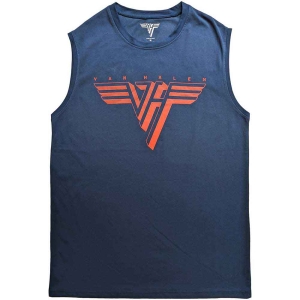 Van Halen - Classic Red Logo Denim Tank Top ryhmässä MERCHANDISE / T-paita / Hårdrock @ Bengans Skivbutik AB (5555678r)